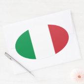 Vlag van de Italiaanse ovalseticker Ovale Sticker (Envelop)