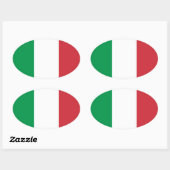 Vlag van de Italiaanse ovalseticker Ovale Sticker (Vel)