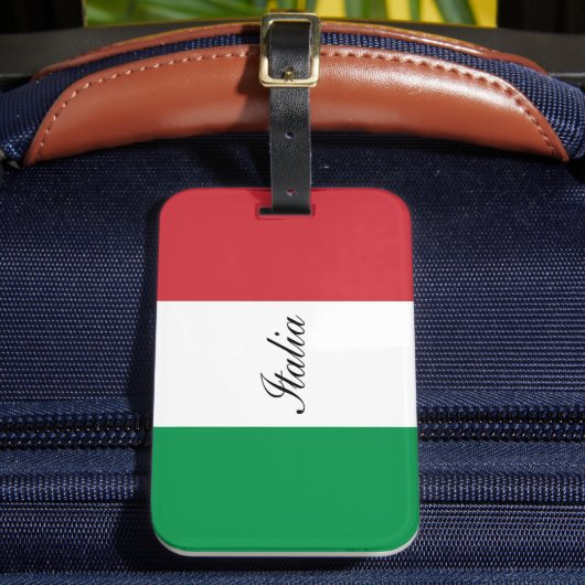 Vlag van de Italiaanse reiziger Bagagelabel (Voorkant Insitu 2)