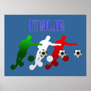 Vlag van de Italiaanse voetbalclub Italia Calcio S Poster