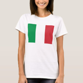 Vlag van de Italiaanse vrouwelijke basis T-Shirt