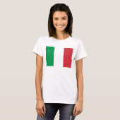 Vlag van de Italiaanse vrouwelijke basis T-Shirt (Voorkant volledig)