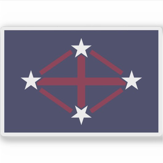 Vlag van de Japanse Antarctische Expeditie (1910-1 Sticker (Voorkant)