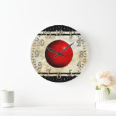 Vlag van de Japanse Nippon Patriotic Art Wall Cloc Grote Klok (Huis)