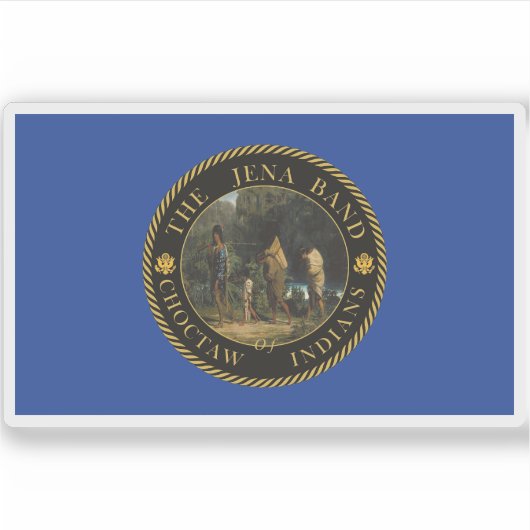 Vlag van de Jena Band of Choctaw Indians, Verenigd Sticker (Voorkant)