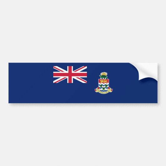 Vlag van de Kaaimaneilanden Bumpersticker (Voorkant)