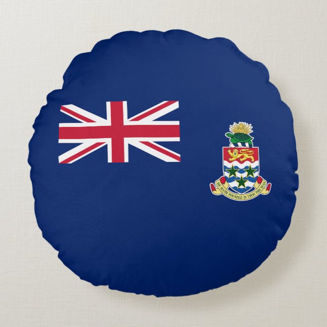 Vlag van de Kaaimaneilanden Rond Kussen (Voorkant)