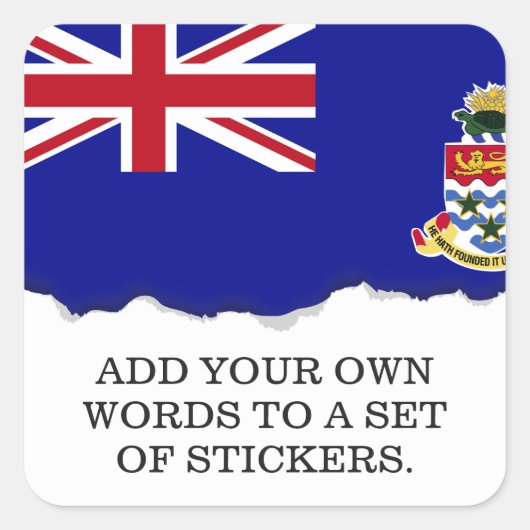 Vlag van de Kaaimaneilanden Vierkante Sticker (Voorkant)