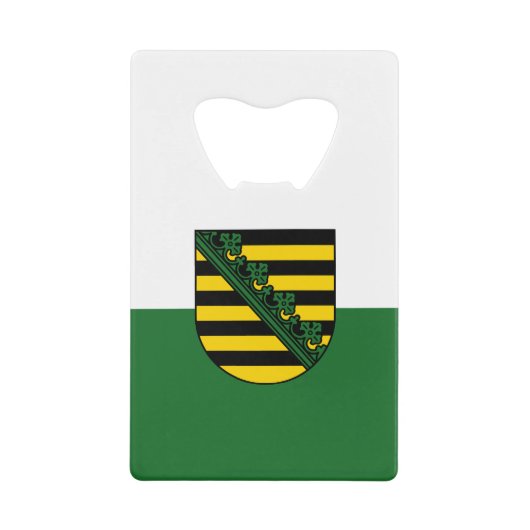 Vlag van de Kaart van de Saksische kredietverlenin Creditkaart Flessenopener (Voorkant)