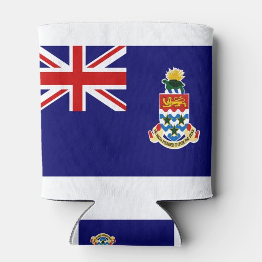 vlag van de kaymaneilanden blikjeskoeler (Achterkant)