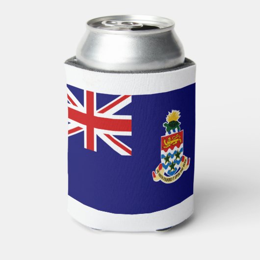 vlag van de kaymaneilanden blikjeskoeler (Blikje Achterkant)