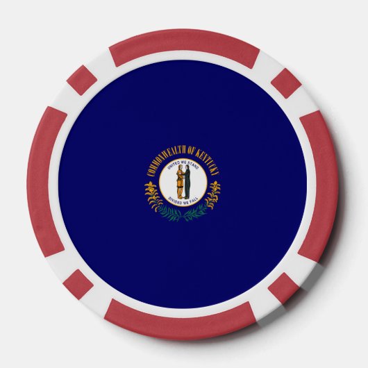 Vlag van de Kentucky-staat Poker Chips (Achterkant)