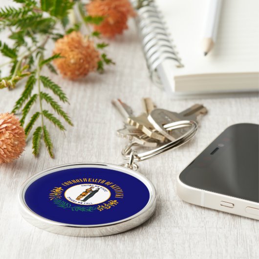 Vlag van de Kentucky-staat Sleutelhanger (Zijkant)