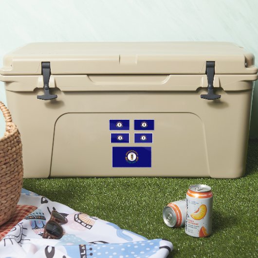 Vlag van de Kentucky-staat Sticker (Koeler)