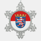 Vlag van de kerstversiering van Hesse Snowflake Pe Tin Sneeuwvlok Ornament (Voorkant)