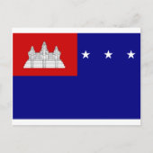 Vlag van de Khmer-republiek (សា ដ្ ឋណធាrijរ) Briefkaart (Voorkant)