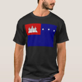 Vlag van de Khmer-republiek (សា ដ្ ឋណធាrijរ) T-shirt (Voorkant)