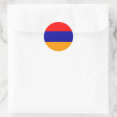 Vlag van de kleuren en het ontwerp van Armenië Ronde Sticker (Tas)
