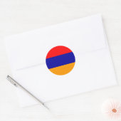 Vlag van de kleuren en het ontwerp van Armenië Ronde Sticker (Envelop)