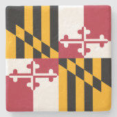 Vlag van de kleurrijke deelstaat Maryland Stenen Onderzetter (Voorkant)