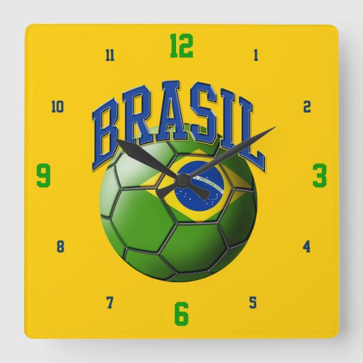 Vlag van de klok van het Voetbal van Brasil (Voorkant)