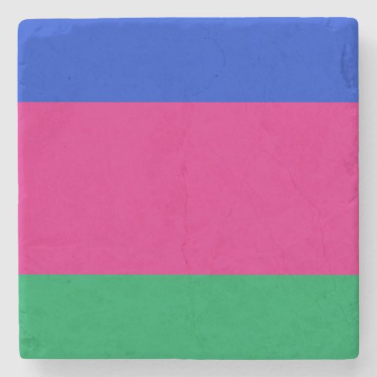 Vlag van de Koebanse Volksrepubliek Stenen Onderzetter (Voorkant)