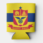 Vlag van de Koelbox St Paul, Minnesota Blikjeskoeler (Voorkant)