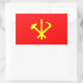 Vlag van de Koreaanse Arbeiderspartij Rechthoekige Sticker (Tas)