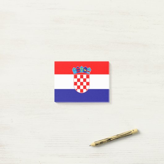 Vlag van de Kroatische Post-it® notes (Op bureau)