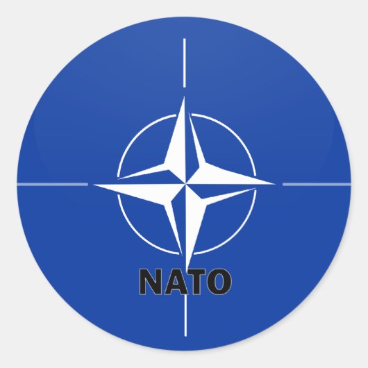 Vlag van de kwaliteit Nato Roundel Ronde Sticker (Voorkant)