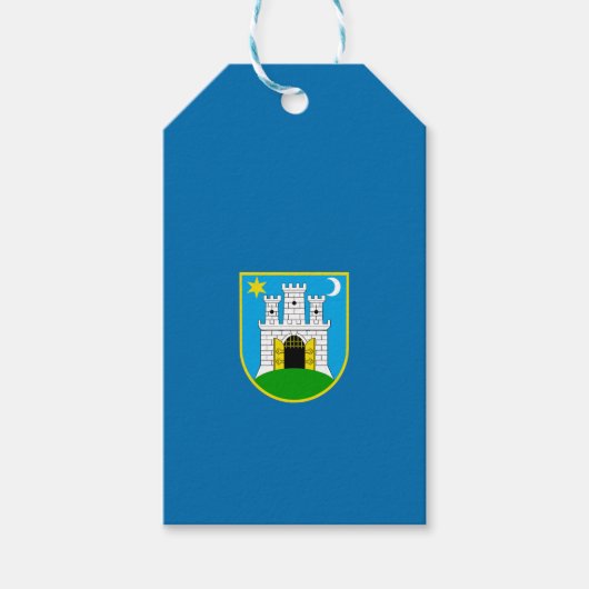 Vlag van de Labels Zagreb, Kroatië Gift Cadeaulabel (Voorkant)