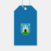 Vlag van de Labels Zagreb, Kroatië Gift Cadeaulabel (Achterkant)