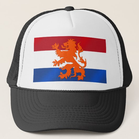 Vlag van de leeuwNederland van Nederland de Trucker Pet (Voorkant)