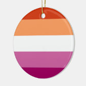 Vlag van de Lesbische Pride (5 Stripes) Keramisch Ornament (Links)