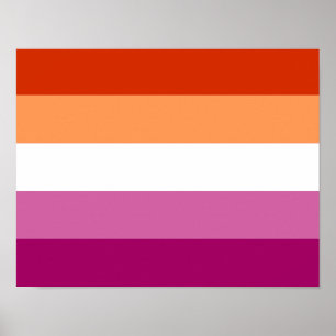 Vlag van de Lesbische Pride (5 Stripes) Poster