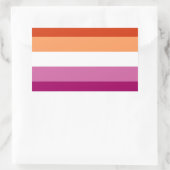 Vlag van de Lesbische Pride (5 Stripes) Rechthoekige Sticker (Tas)