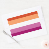 Vlag van de Lesbische Pride (5 Stripes) Rechthoekige Sticker (Envelop)