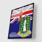 Vlag van de Maagdeneilanden Vierkante Klok (Hoek)