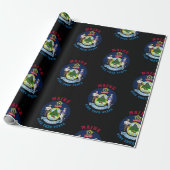 VLAG VAN DE MAINE-PINUSSTAAT CADEAUPAPIER (Uitgerold)
