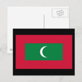 Vlag van de Malediven Briefkaart (Voorkant / Achterkant)