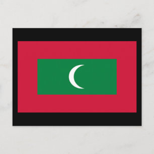 Vlag van de Malediven Briefkaart
