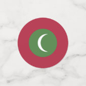 Vlag van de Malediven Confetti (Kleine voorkant)