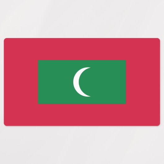 Vlag van de Malediven Labels (Design 2)
