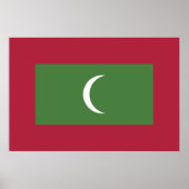 Vlag van de Malediven Poster (Voorkant)