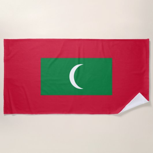 Vlag van de Malediven Strandlaken (Voorkant)