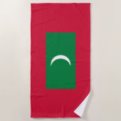 Vlag van de Malediven Strandlaken (Voorkant)