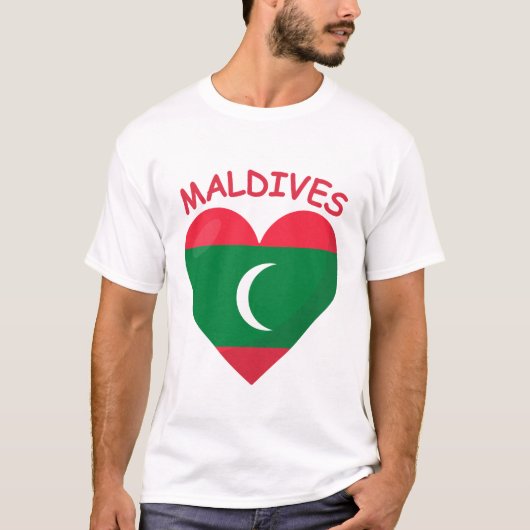 Vlag van de Malediven T-shirt (Voorkant)