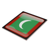 Vlag van de Malediven Tegeltje (Zijkant)