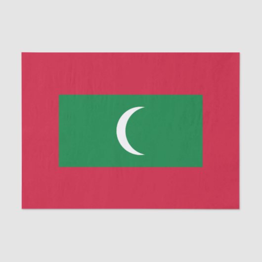 Vlag van de Malediven Tissuepapier (Voorkant)