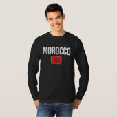 Vlag van de Marokkaanse Marokkaanse trots T-shirt (Voorkant volledig)